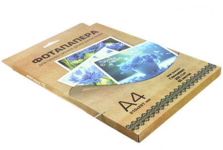 Бумага для струйной фотопечати глянцевая односторонняя White paper, А4 (210*297 мм), 200 г/м2, 50 л. 