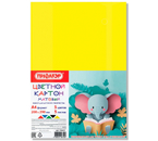 Картон цветной односторонний А4 «Пифагор», 5 цветов, 5 л., немелованный, матовый