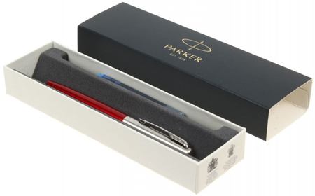 Ручка подарочная перьевая Parker Jotter Core Kensington Red CT, корпус красный