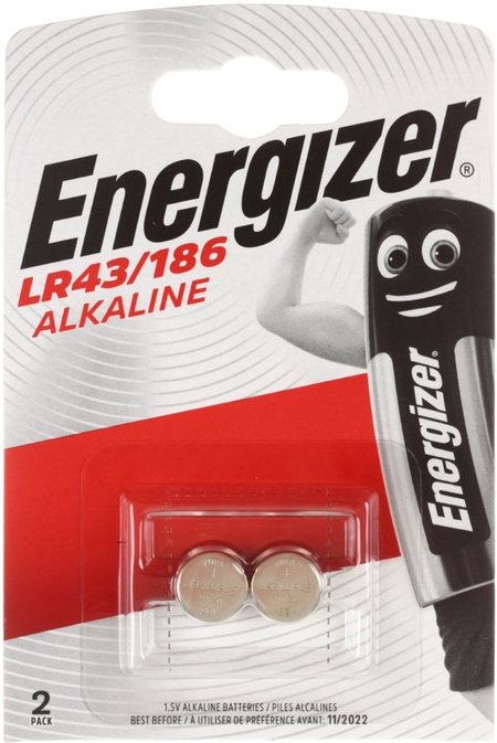 Батарейка щелочная Energizer, LR43/186, 1,5V 