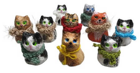 Фигурка «Котик в шарфике» (Крылова Н.М.), 4,5*3*3 см, ассорти Фигурка «Котик в шарфике» (Крылова Н.М.), 4,5*3*3 см, ассорти