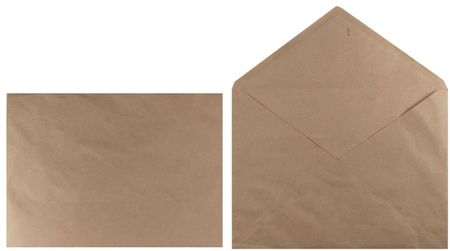 Конверт почтовый 229*324 мм (С4), декстрин, чистый, крафт бумага