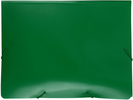Папка пластиковая на резинке Buro , толщина пластика 0,5 мм, зеленая