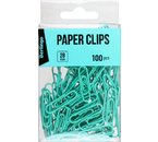 Скрепки цветные виниловые Berlingo, 28 мм, 100 шт., округлые, голубые