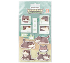 Наклейки зефирные полимерные многоразовые Brauberg, 10×15 см, «Милые коты»