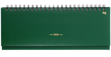 Планинг датированный на гребне на 2026 год BG Ariane, 330*130 мм, 64 л., темно-зеленый Планинг датированный на гребне на 2026 год BG Ariane, 330*130 мм, 64 л., темно-зеленый