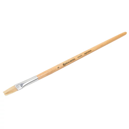 Кисть для рисования (кисть для клея) «Щетина» Brauberg Basic Bristle, №8, плоская Кисть для рисования (кисть для клея) «Щетина» Brauberg Basic Bristle, №8, плоская