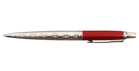 Ручка подарочная шариковая Parker Jotter SE 2017 London Architecture Classical Red, корпус красный с серебристым