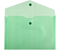 Папка-конверт пластиковая на кнопке «Бюрократ» А5, толщина пластика 0,18 мм, зеленая