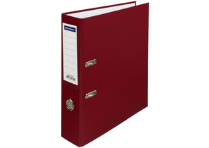 Папка-регистратор OfficeSpace с односторонним бумвиниловым покрытием, корешок 70 мм, бордовый