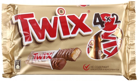 Печенье песочное Twix, 220 г, с карамелью