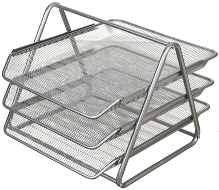 Лоток горизонтальный 3 секции, 350*270*250 мм, серебристый Лоток горизонтальный 3 секции, 350*270*250 мм, серебристый