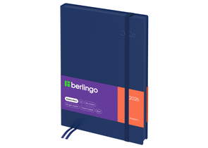 Ежедневник датированный на 2026 год Berlingo Western, 145×215 мм, 184 л., синий