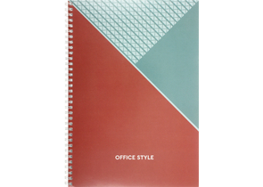 Тетрадь общая А4, 96 л. на гребне Office Style, 205×290 мм, клетка, бежевая
