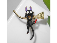 Брошь «Кот» на метле