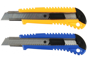 Нож канцелярский усиленный Silwerhof Daily, ширина лезвия 18 мм, корпус ассорти