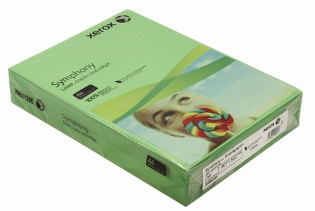 Бумага офисная цветная Xerox Symphony , А4 (210*297 мм), 80 г/м2, 500 л., зеленая