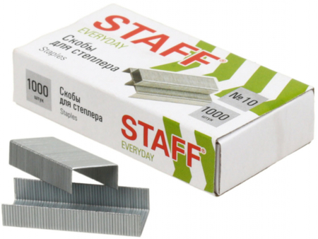 Скобы для степлеров Staff Everyday, №10, 1000 шт. Скобы для степлеров Staff Everyday, №10, 1000 шт.