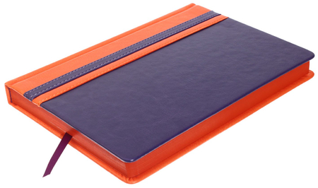 Ежедневник недатированный «Сариф/Пристин», 145*210 мм, 160 л., фиолетовый с оранжевым
