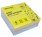 Бумага для заметок с липким краем Silwerhof Eco, 76×76 мм, 1 блок×300 л., 3 цвета, пастель
