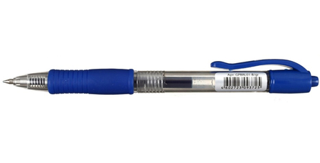 Ручка гелевая автоматическая Lite, корпус прозрачный, стержень синий