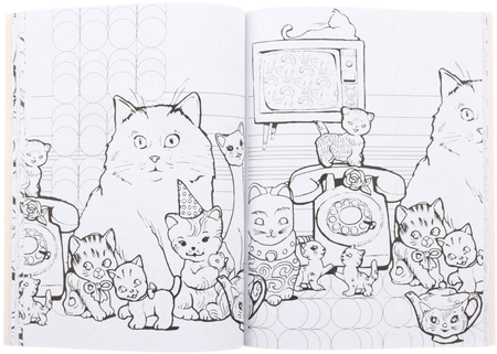 Раскраска-антистресс «Кототерапия», 210*280 мм, 64 л.