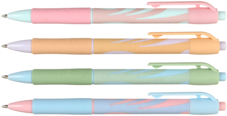 Ручка шариковая автоматическая Brauberg Ultra-RT Pastel, корпус ассорти, стержень синий