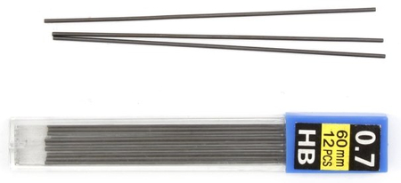 Грифели для автоматических карандашей GMV , толщина грифеля 0,7 мм, твердость ТМ, 12 шт.