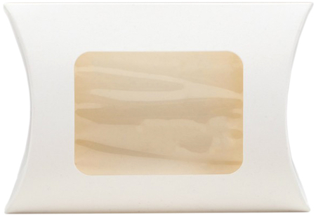 Коробка подарочная складная (разобранная, малая), 11*8*2 см, белая (с окошком)