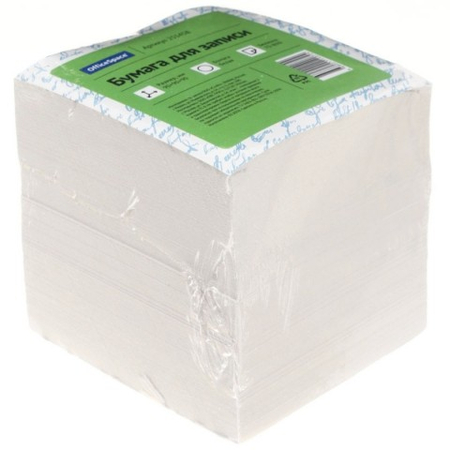 Блок бумаги для заметок «Куб» OfficeSpace, 90*90*90 мм, непроклеенный, серый