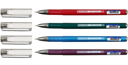Ручка шариковая Brauberg Oxet Color, корпус ассорти, стержень синий Ручка шариковая Brauberg Oxet Color, корпус ассорти, стержень синий