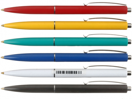 Ручка шариковая автоматическая Schneider К15, корпус ассорти, стержень синий