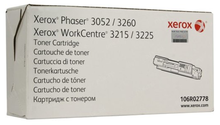 Тонер-картридж Xerox 106R02778, ресурс 3000 страниц, черный