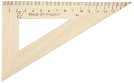 Треугольник деревянный «Можга», 15 см, 30°