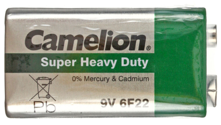 Батарейка солевая Camelion Green, 9V, 6F22P-SP1G, тип «Крона» Батарейка солевая Camelion Green, 9V, 6F22P-SP1G, тип «Крона»