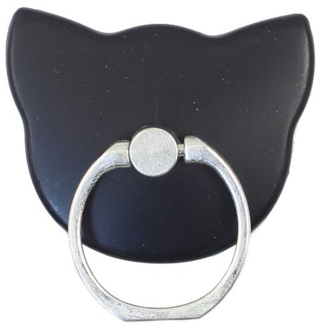Держатель-подставка с кольцом для телефона LuazON, форма «Кошки», черный