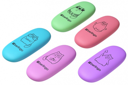 Ластик Berlingo Lazy Cats, 49*23*4 мм, ассорти