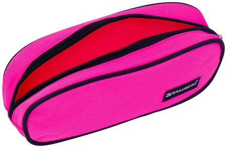 Пенал-косметичка Brauberg Oblong, 220*90*50 мм, Pink