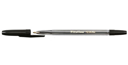 Ручка шариковая «РШ-126» Vitolina/Souz, корпус прозрачный, стержень черный