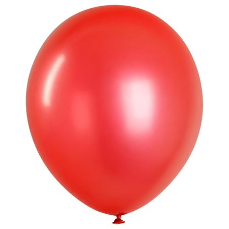 Шары воздушные Meshu, 50 шт., 12"/30 см, металлик, красные
