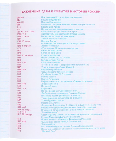 Тетрадь предметная А5, 40 л. на скобе «История», 162*205 мм, клетка 