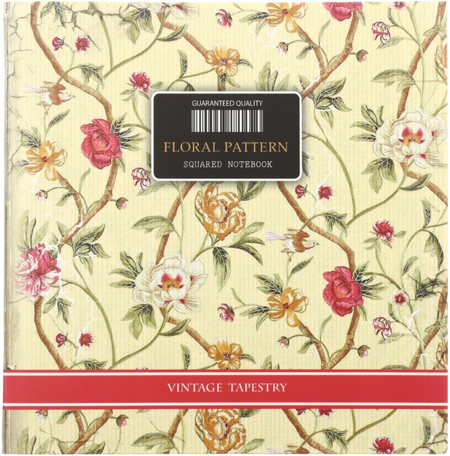 Блокнот Floral Pattern, 170*170 мм, 80 л., клетка, ассорти