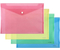 Папка-конверт пластиковая на кнопке Economix, толщина пластика 0,18 мм, ассорти