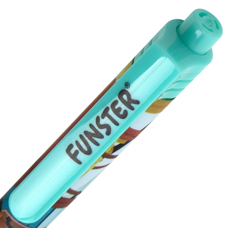 Ручка шариковая автоматическая Funster, Cute Animals, корпус ассорти, стержень синий