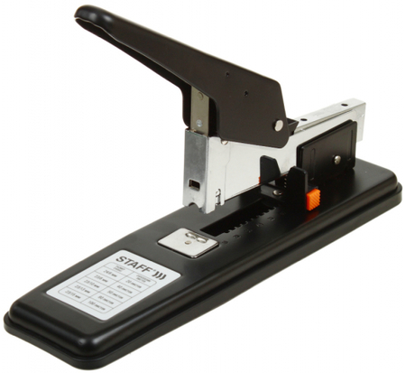 Степлер мощный Staff Heavy Duty, скобы №24/6-23/15, 100 л., 275 мм, черный