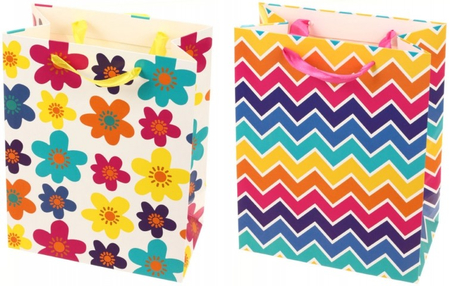 Пакет подарочный Veld-co, 17,8*22,9*9,8 см, «Яркие краски», ассорти