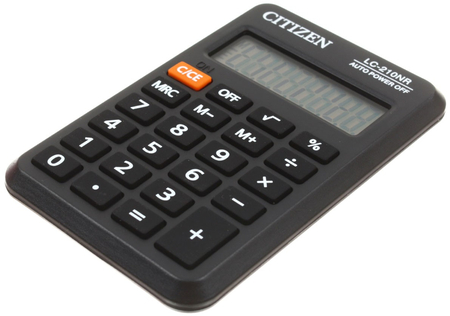 Калькулятор карманный 8-разрядный Citizen LC-210NR, черный