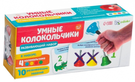 Набор обучающий «Умные колокольчики», 4 колокольчика, 10 заданий Набор обучающий «Умные колокольчики», 4 колокольчика, 10 заданий