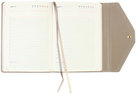 Ежедневник недатированный BG Clutch, 150*210 мм, 136 л., Beige, бежевый
