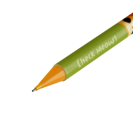 Карандаш автоматический Meshu, толщина грифеля 0,7 мм, Check Meowt, корпус ассорти